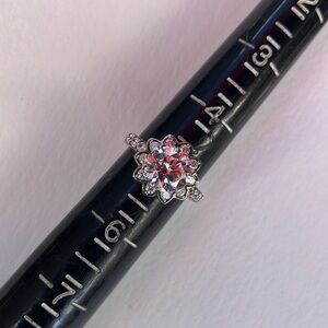 Fancy Sterling Ring with Cubic Zirconias